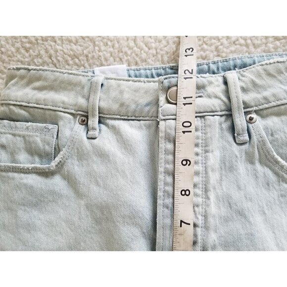 GOOD AMERICAN BOMBSHELL SHORT DENIM BLUE BUTTON FLY WOMEN'S SIZE 2/26 - Picture 8 of 10